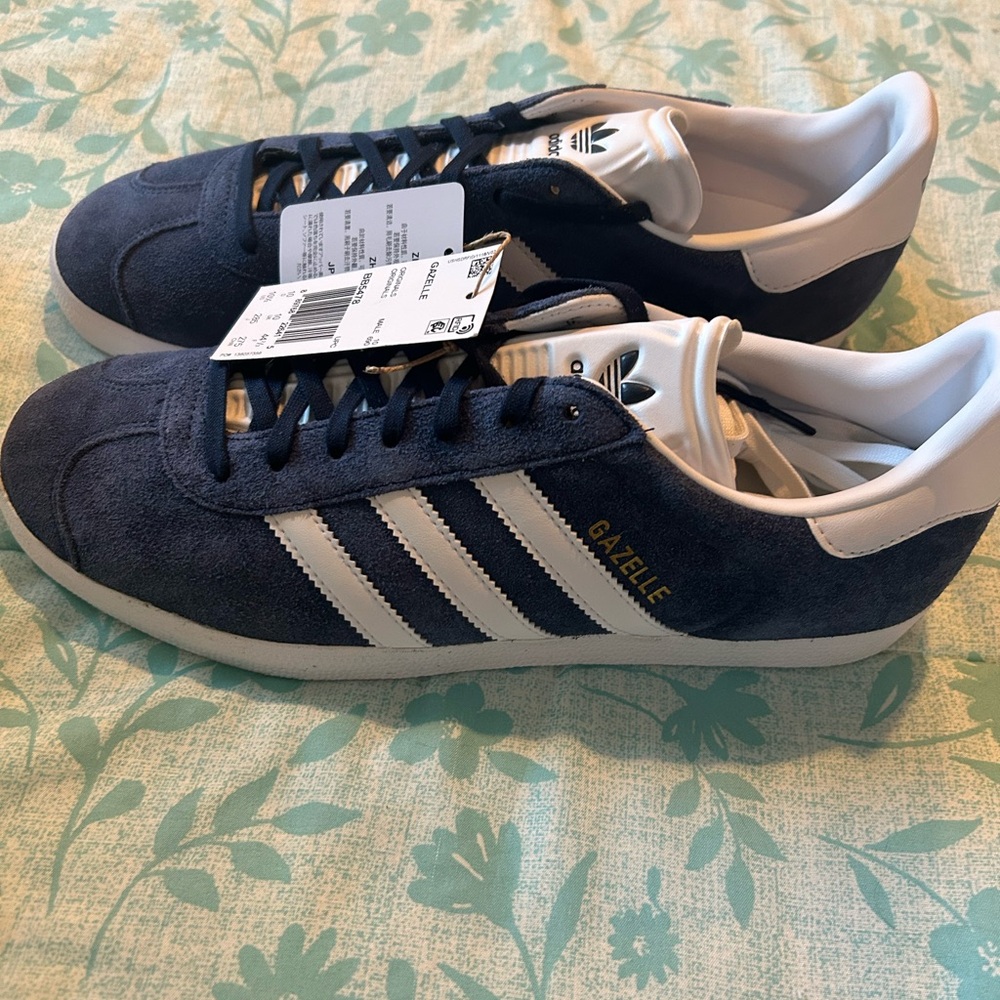 Adidas Gazelle Blue and White Sneakers